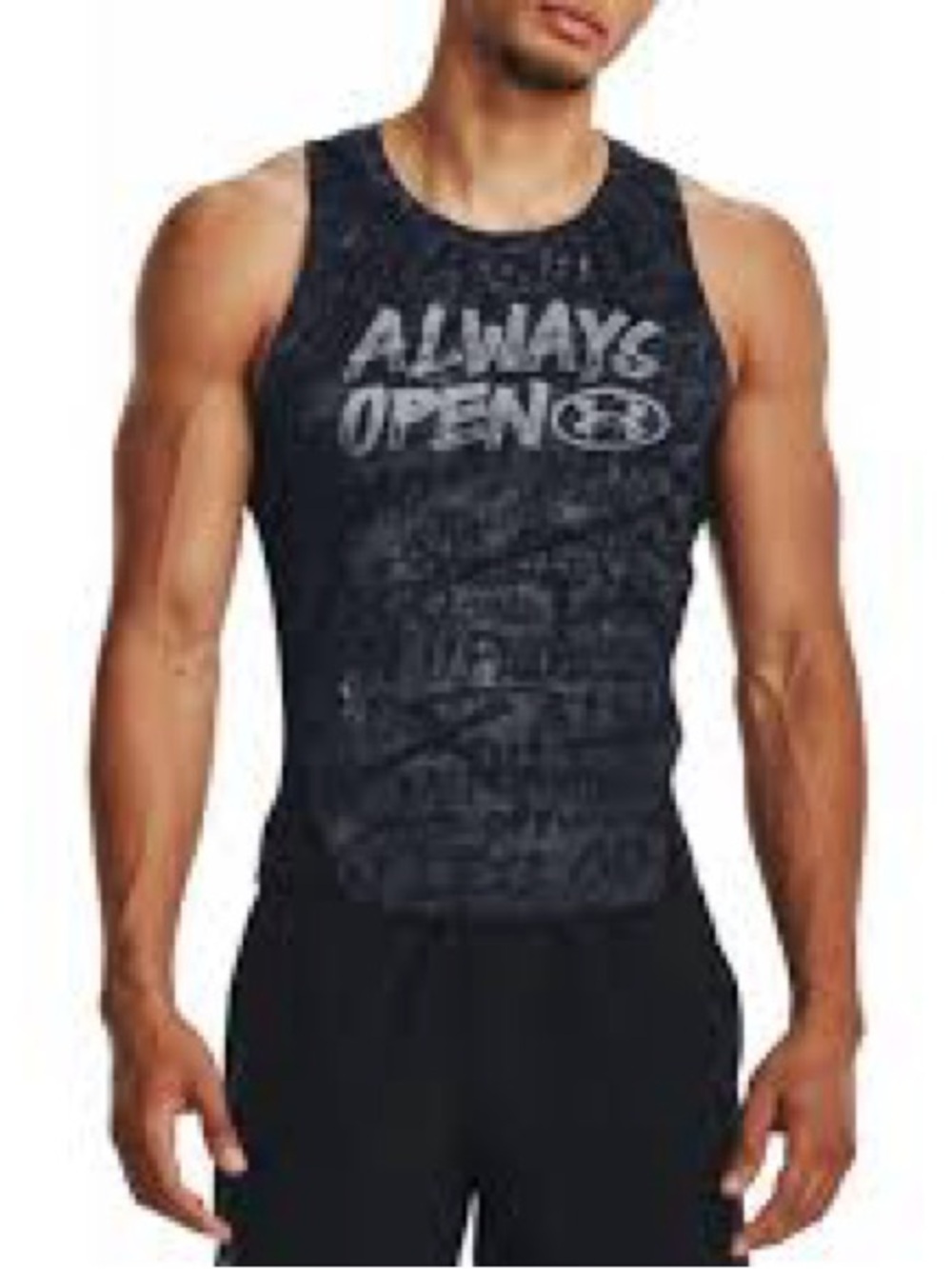 Under Armour Black Graphic 'Always Open' Tank Top
